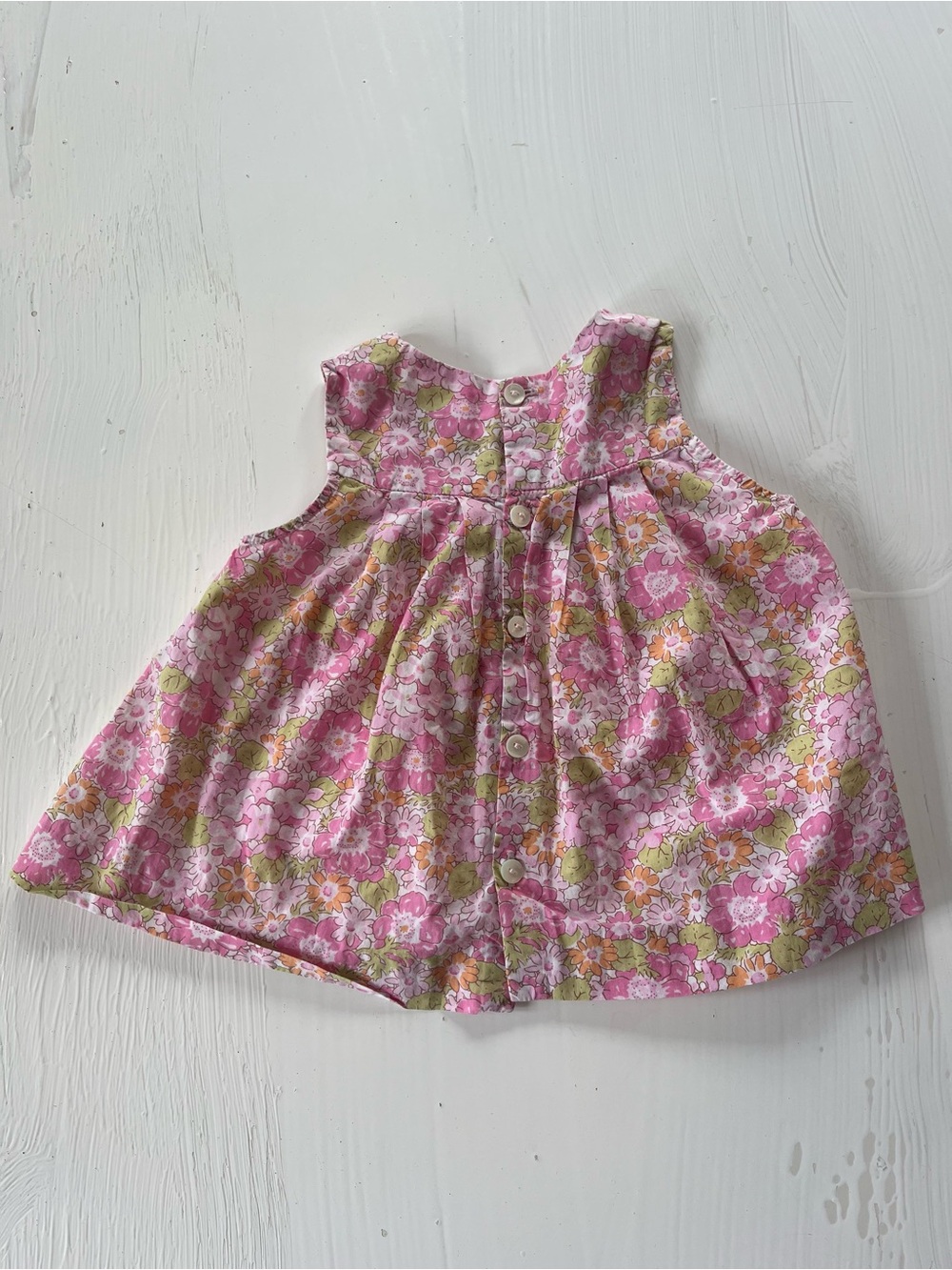 Jacadi Pink Floral Baby Tank Top - 12M - Picture 4 of 4